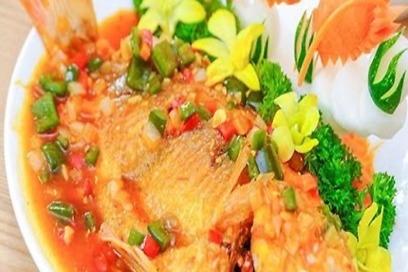 Cá diêu hồng sốt ngũ liễu