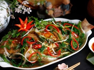 Cá song hấp xì dầu
